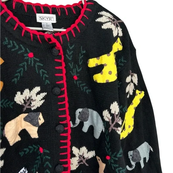 SKYR Icelandic Zoo Animal Embroidered Sweater - Size Medium - Picture 3 of 9
